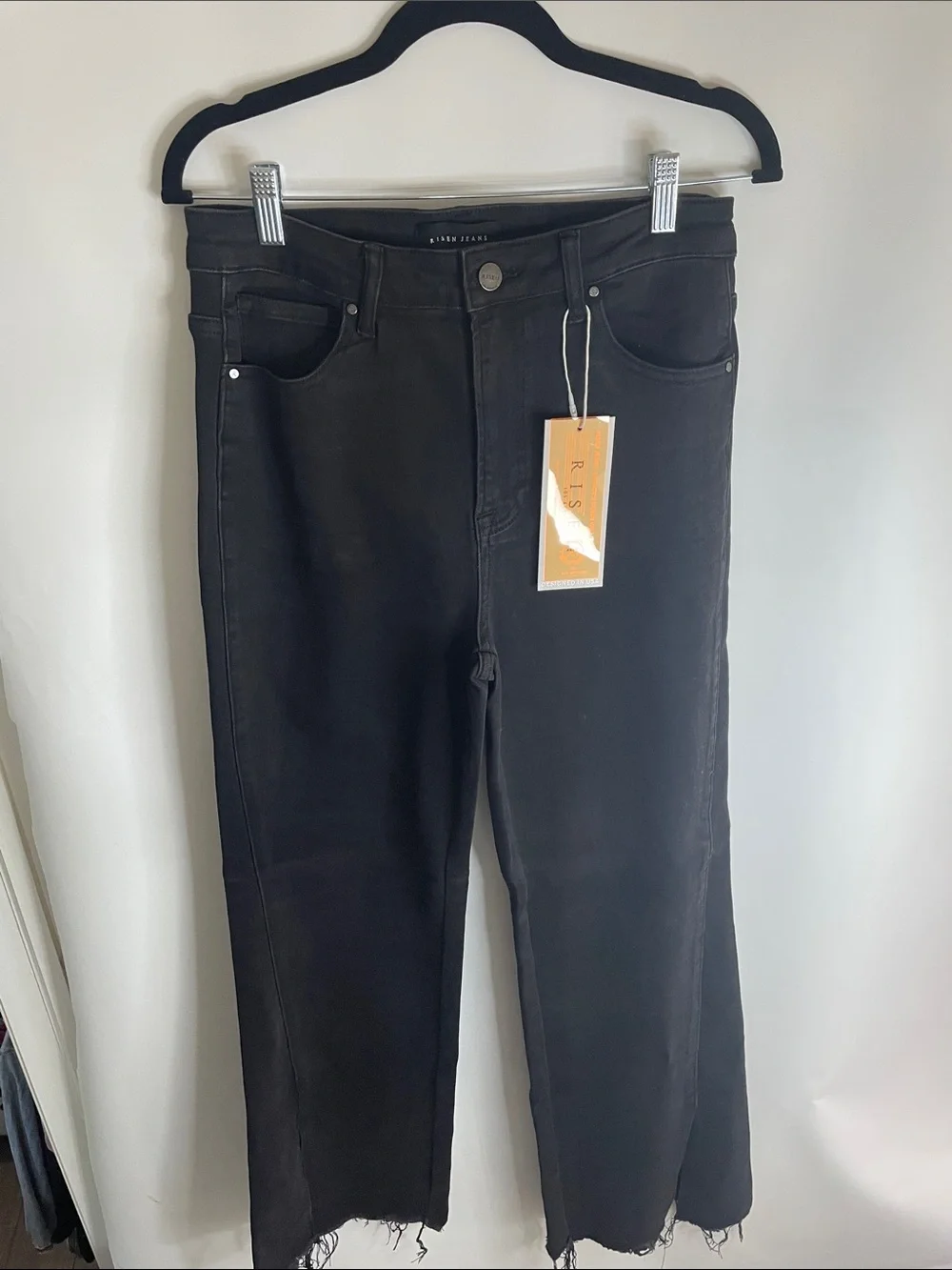 Risen Black Straight-Leg Women's Jeans
